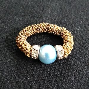 Faux pearl ring